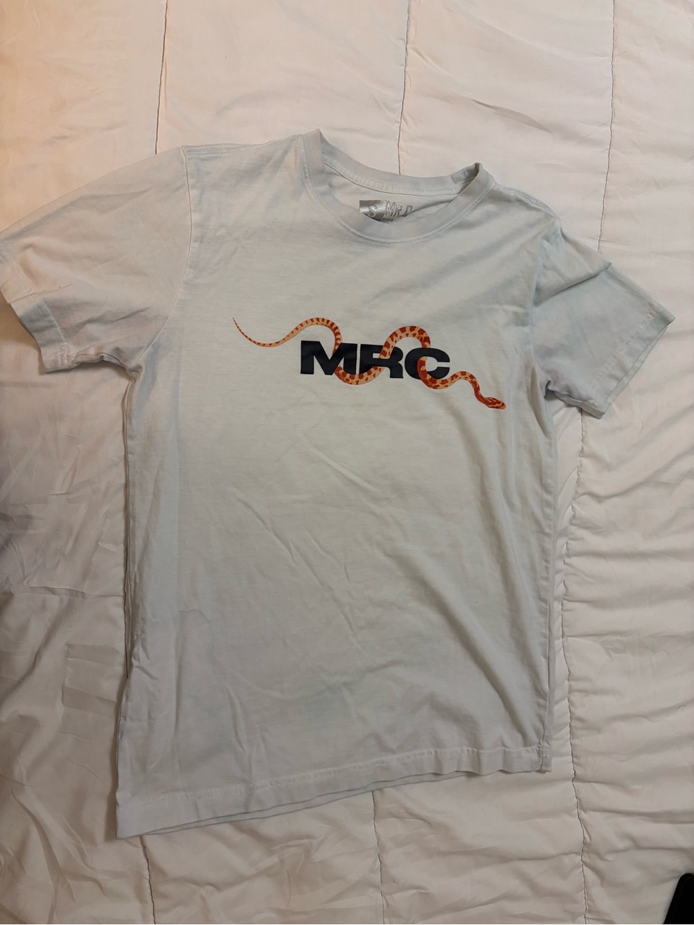 M.R.C dusty blue Graphic Snake Logo Tee